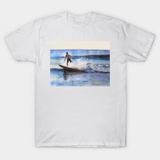 Into the Sunlight Surf-Art Painting T-Shirt